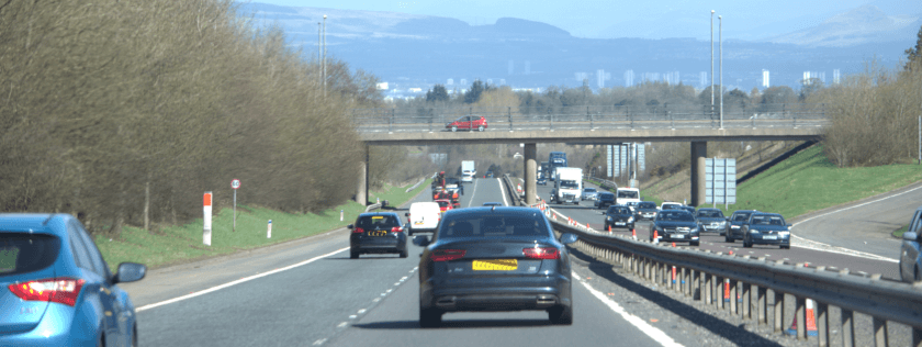 Cars on the M77