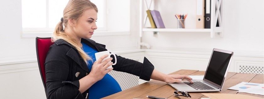 Pregnant woman at work