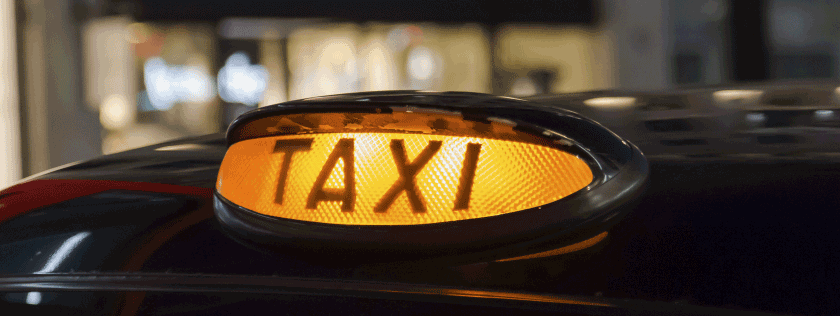 Taxi at night
