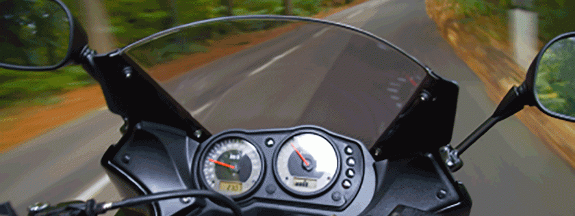 Front of a motorbike