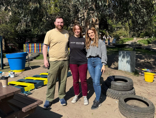 Stephen and Heather help with spring clean at The Yard
