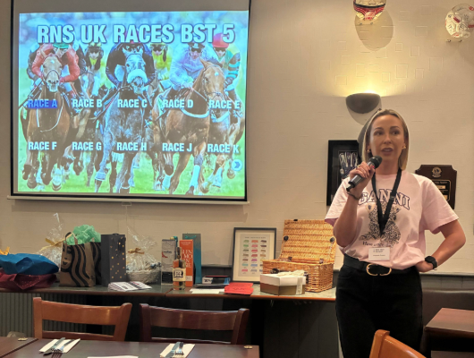 Victoria from our Aberdeen office introducing how the race night works