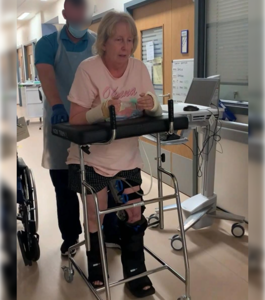 Miriam suffered broken bones to both arms and both legs and major internal organ damage to her bowels and lungs.