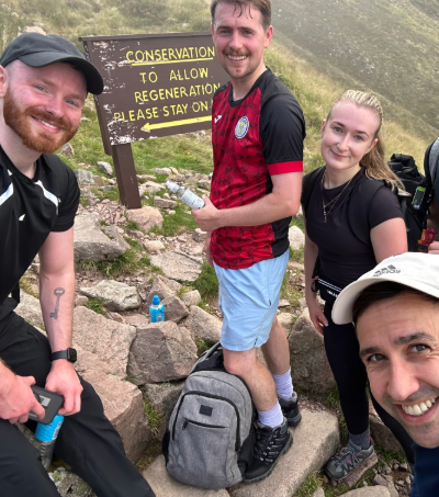Ayr team climbing Ben Nevis