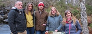 David McGowan, Associate at Digby Brown Inverness, Kirsten Smith, CSR Manager, Alex Baxter from Trees for Life, Sarah Fraser and Sarah Newman, Solicitor Inverness office