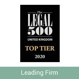 Legal 500 Top Tier Firm 2020 logo
