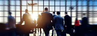Business poeple at airport