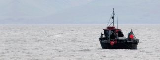 Fishing boat at sea