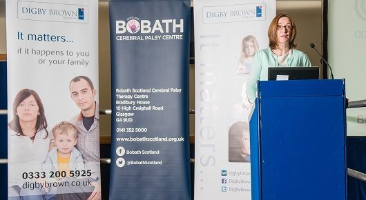 Ruth Kelliher partner at Digby Brown speaking at the Bobath Cerebral Palsy Scotland Conference 2018