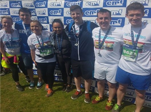 Digby Brown's Dundee team for the Edinburgh Marathon Relay