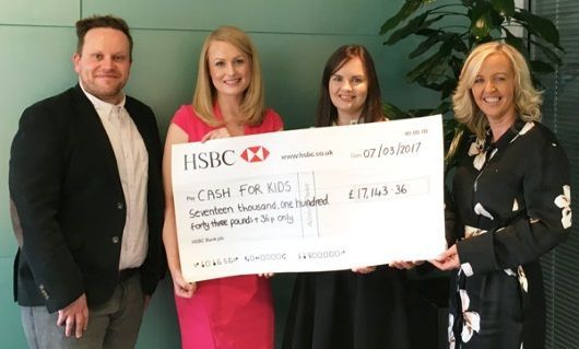 Edinburgh Office cheque handover to Radio Forth Cash for Kids 2017