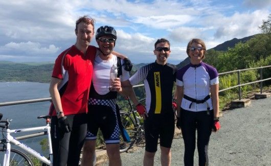 Ayr office at the highest point for their Five Ferries 2019 challenge for local charity