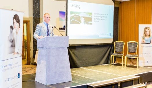 Chris Stewart Partner at Digby Brown speaking about driving after a brain injury at Head Injury Information Day Glasgow 2017