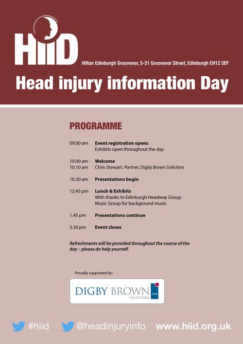 Head Injury Information Day Edinburgh 2017 Programme