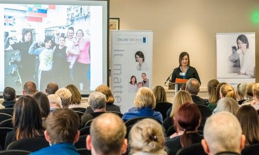 Lisa Ross brain injury survivor presenting at Glasgow HiiD 2019
