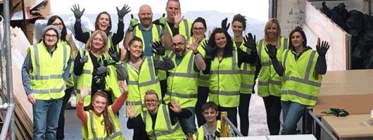 Digby Brown Glasgow volunteering at Simon Community Scotland Warehouse