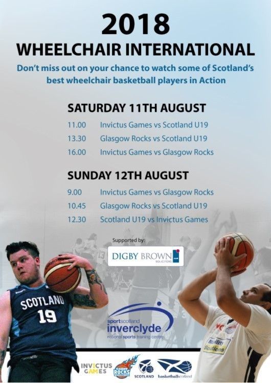 Wheelchair Basketball 2018 Games supported by Digby Brown