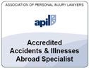 APIL Accredited Personal Injury Accidents & Illnesses Abroad logo