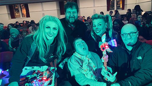 Bobath Scotland family at Circus Starr Glasgow Show 2020