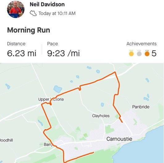 Neil Davidson, Partner and Head of Digby Brown Aberdeen Office, runs 6.2 miles for charity Sunrise Partnership in 2.6 Challenge