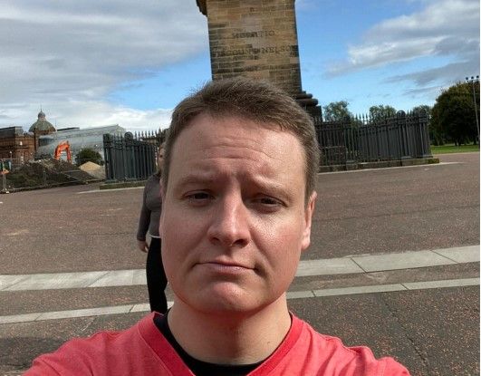 David Hendrie doing the virtual Kiltwalk