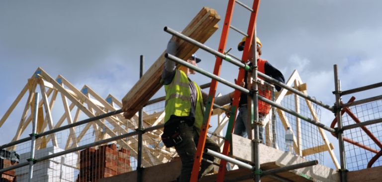 Scaffolders working at height