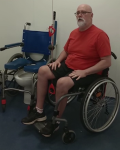 Gordon in wheelchair