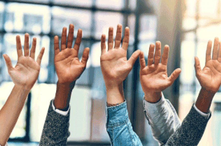 Hands in the air