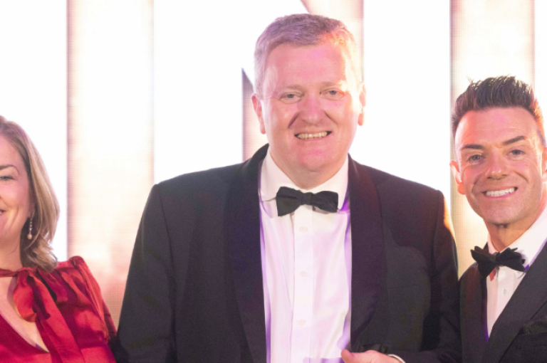 Digby Brown Chief Executive Fraser Oliver receives the Business Leadership Award 2025