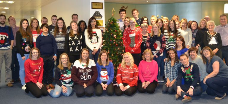 Edinburgh staff christmas jumper day
