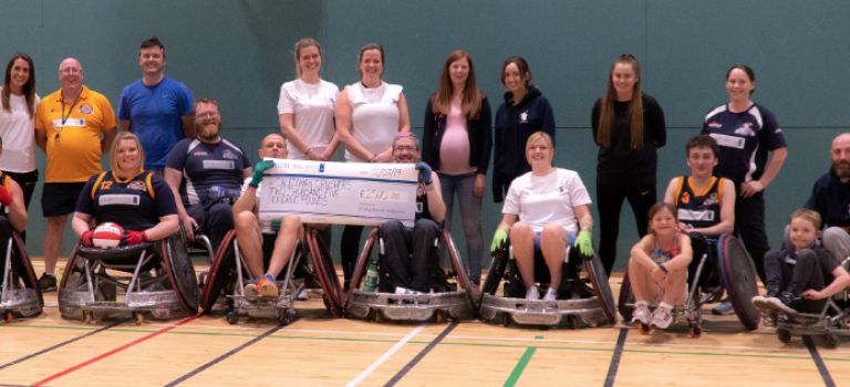 Cheque handover for Caledonian Crushers 2019