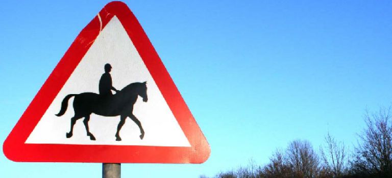 Beware sign horse riders