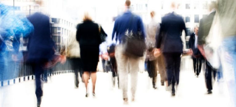 People on their way to work