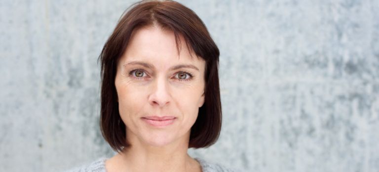 Woman looking to camera