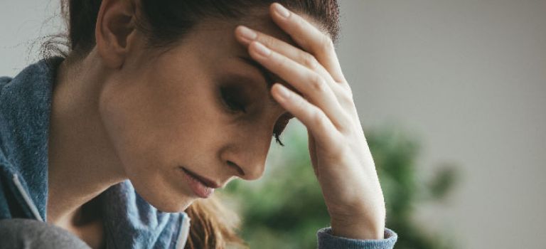 Woman looking sad