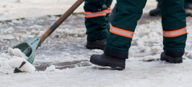 Working in the snow