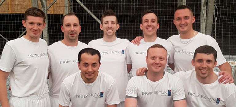 Dundee office Charity Business Fives Football Match 2019 for Wellbeing Works 