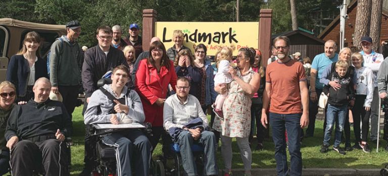 Headway Highland Landmark Day Out 2019 service users and Digby Brown Inverness