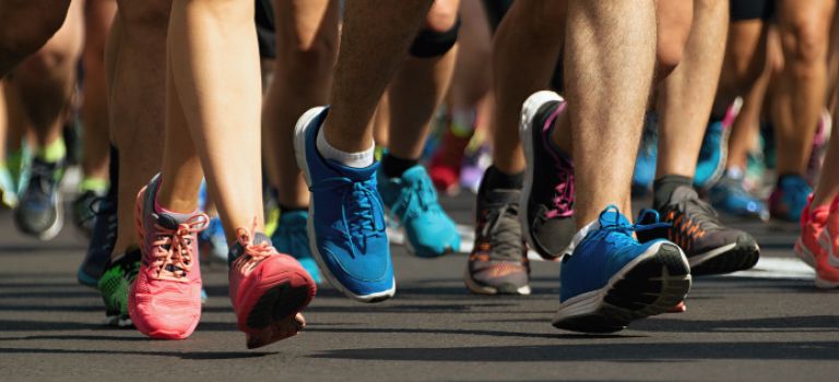 Runners running in race