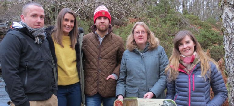 David McGowan, Associate at Digby Brown Inverness, Kirsten Smith, CSR Manager, Alex Baxter from Trees for Life, Sarah Fraser and Sarah Newman, Solicitor Inverness office