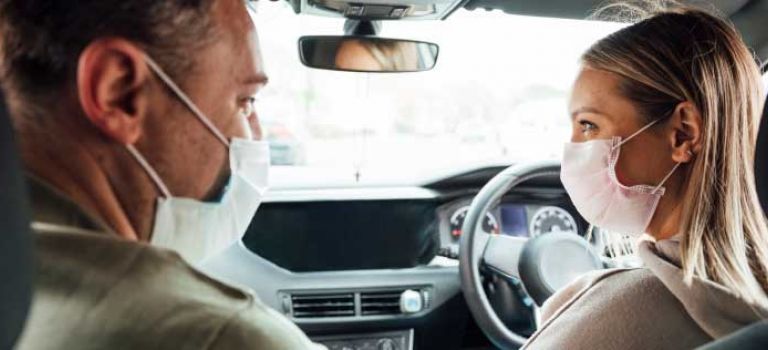 Driving Lesson taking place during Covid Pandemic