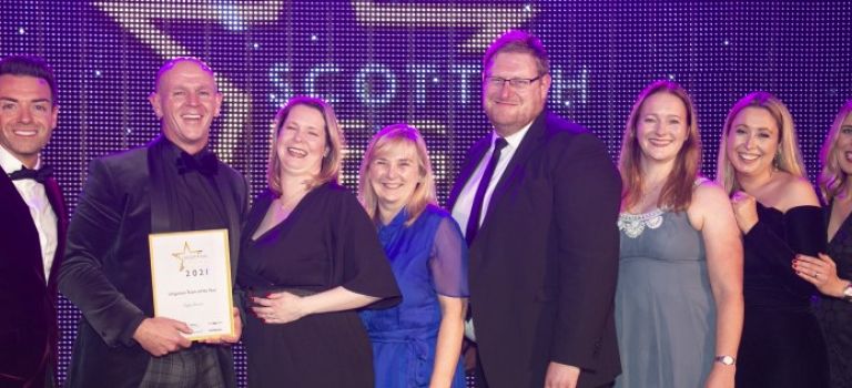 The Serious Injury team collect their award at the Scottish Legal Awards.