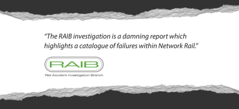 Stonehaven rail crash RAIB findings - Digby Brown statement