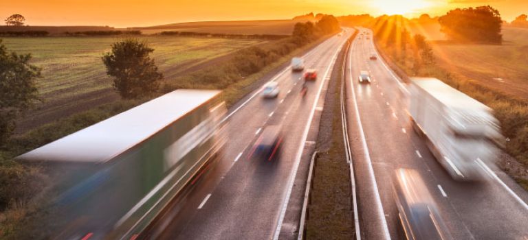 Traffic on a dual carriageway