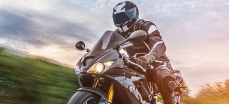 Motorcycle on the road