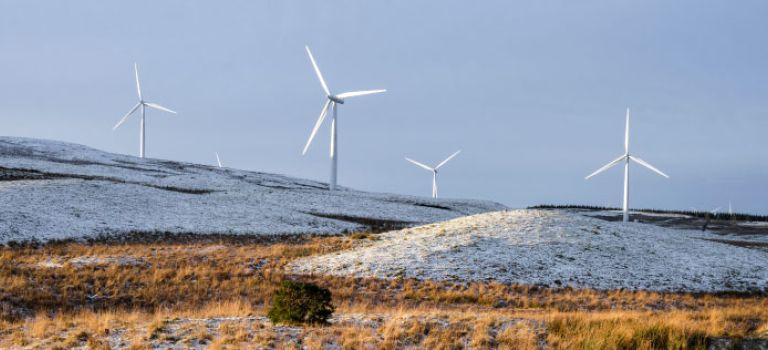 Scottish windfram in winter