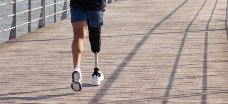 Amputee running