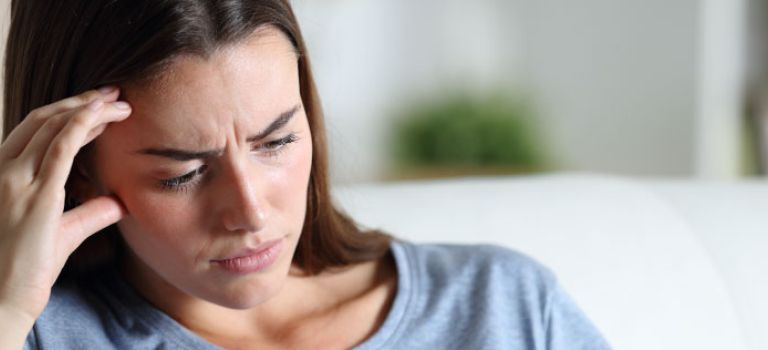 Woman looking fed up
