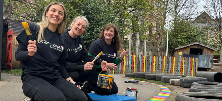 Edinburgh staff volunteer at spring cleaning days for The Yard