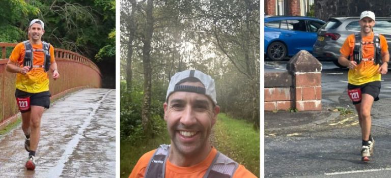 Lee Murray completes River Ayr Way Ultra Marathon for local charity